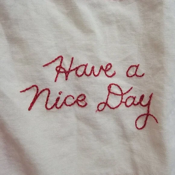 Free People Have A Nice Day Top Womens L Country Western Rodeo Casual Embroidery - Picture 4 of 8